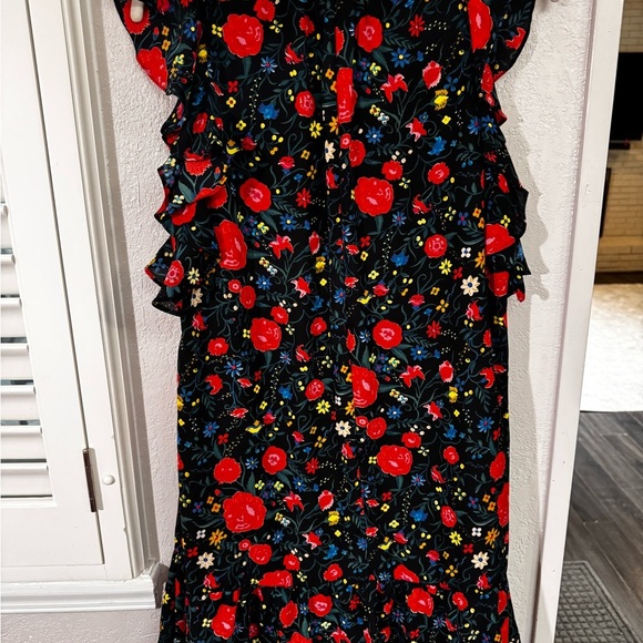 J. Crew Pink and Red Flutter Sleeve Mini Dress - Picture 4 of 6